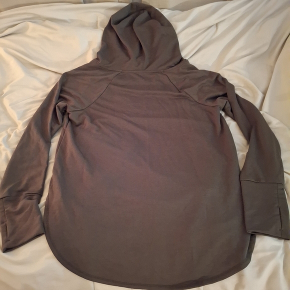 Active USA Women's Olive Green Long Sleeve Hoodie Top - Picture 7 of 7